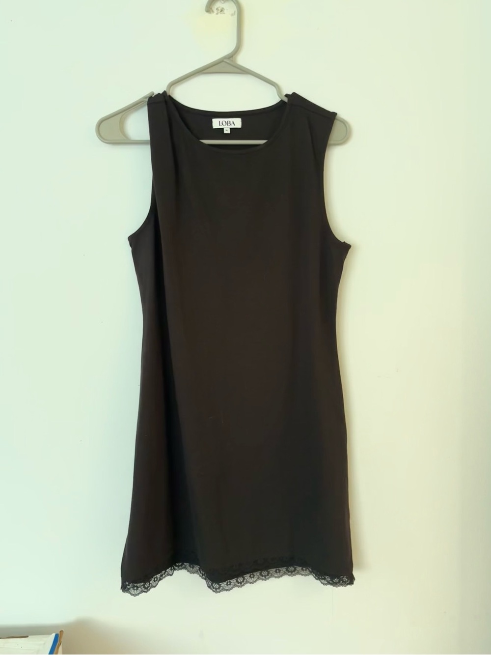 loba black 90s princess diana styled stretch lace trim mini dress 🖤
